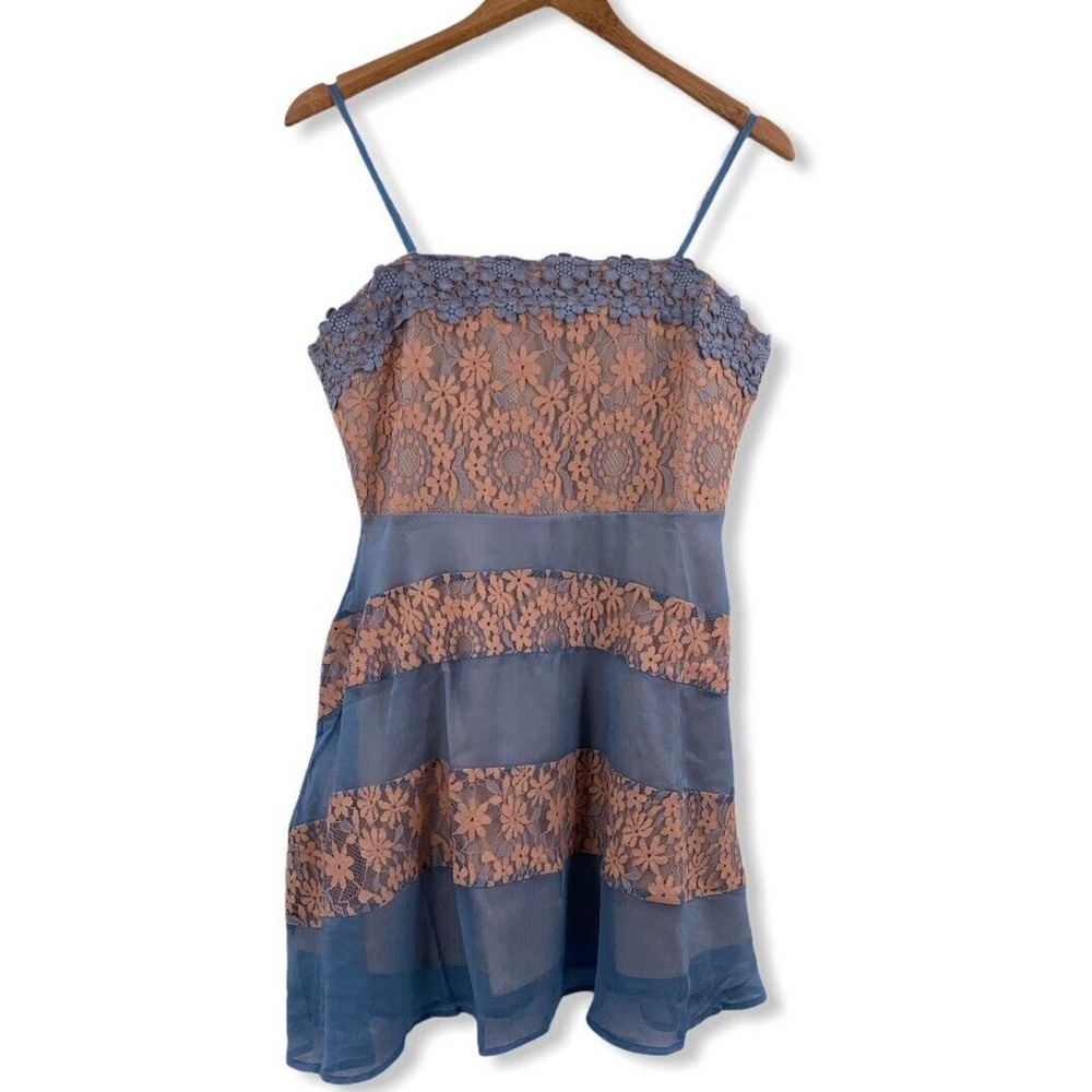 Foxiedox Blue Lace‎ Fit & Flare Dress New Medium